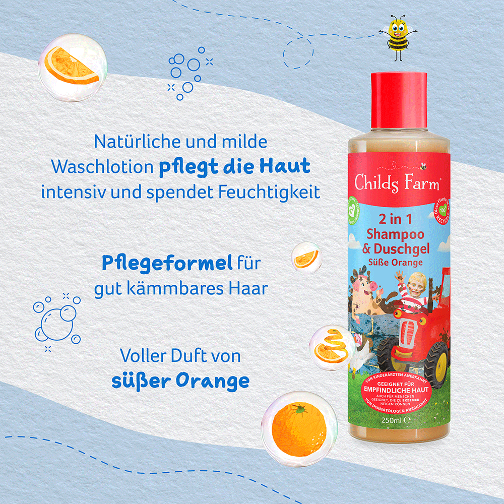 Bild: Childs Farm 2in1 Shampoo & Duschgel Süße Orange 