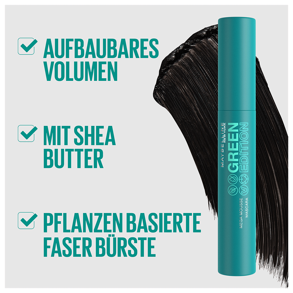 Bild: MAYBELLINE Green Edition Mega Mousse Mascara very black