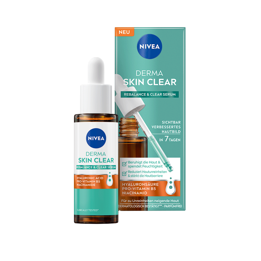 Bild: NIVEA Derma Skin Clear Serum Rebalance and Clear 