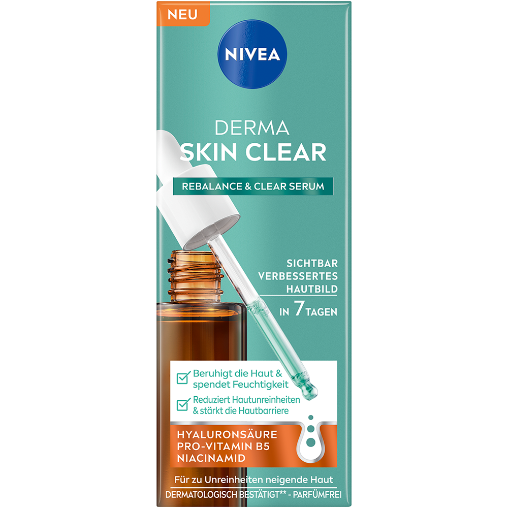 Bild: NIVEA Derma Skin Clear Serum Rebalance and Clear 