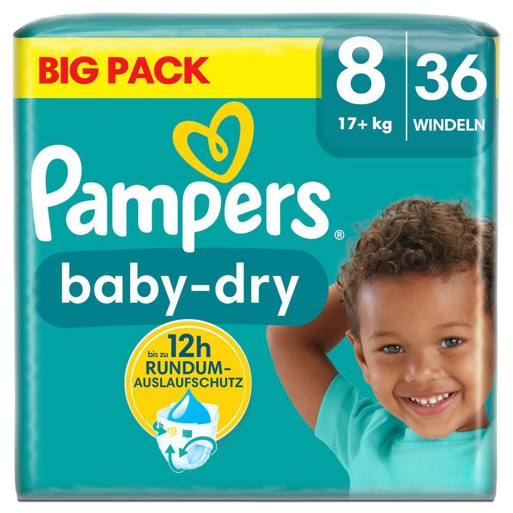 Bild: Pampers Baby-Dry Größe 8, BIG PACK 