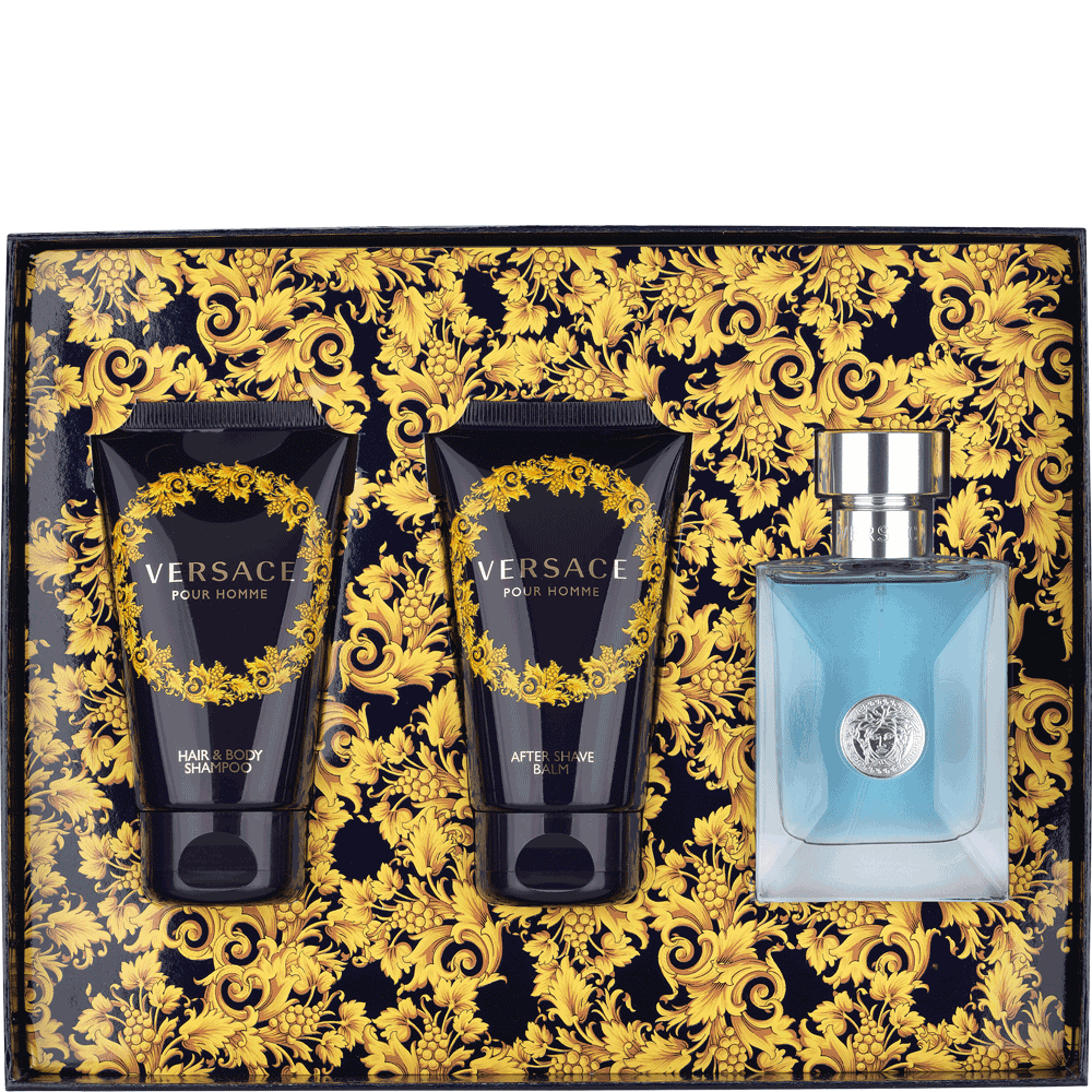 Bild: Versace Pour Homme Geschenkset Eau de Toilette 50 ml + Duschgel 50 ml + After Shave Balsam 50 ml 