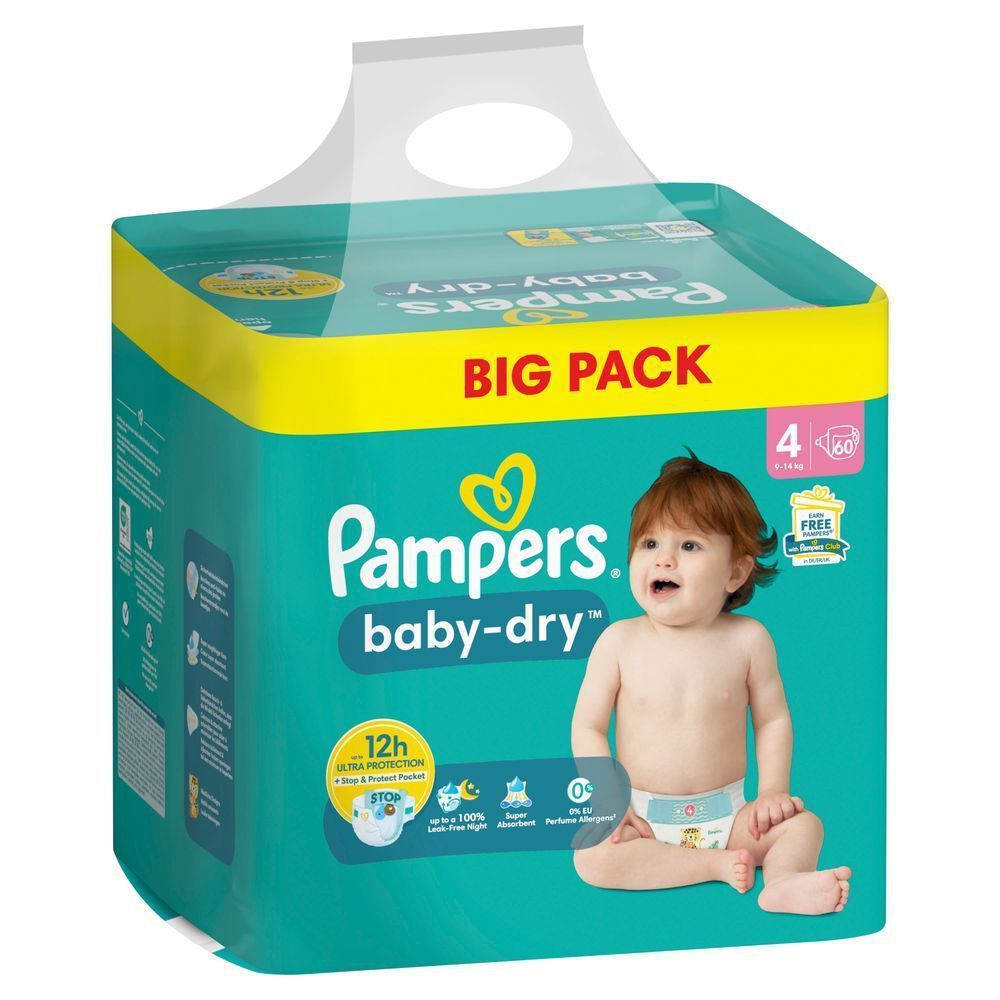 Bild: Pampers Baby-Dry Größe 4, BIP PACK 