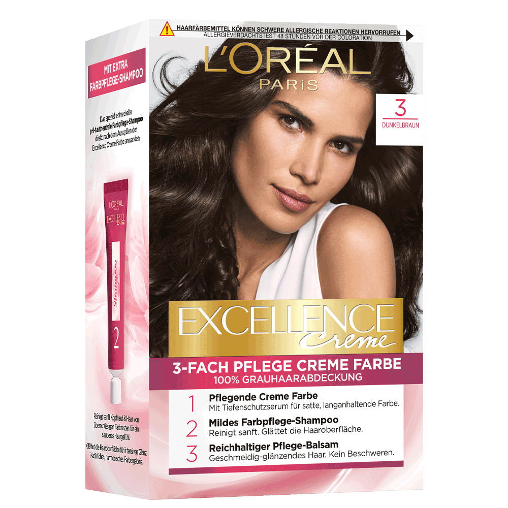 Bild: L'ORÉAL PARIS Excellence Haarcoloration dunkelbraun