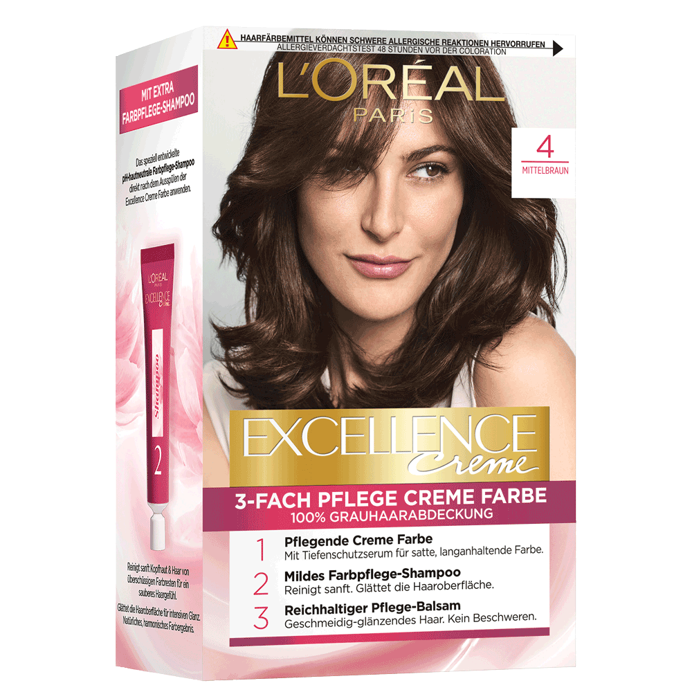 Bild: L'ORÉAL PARIS Excellence Creme-Coloration mittelbraun