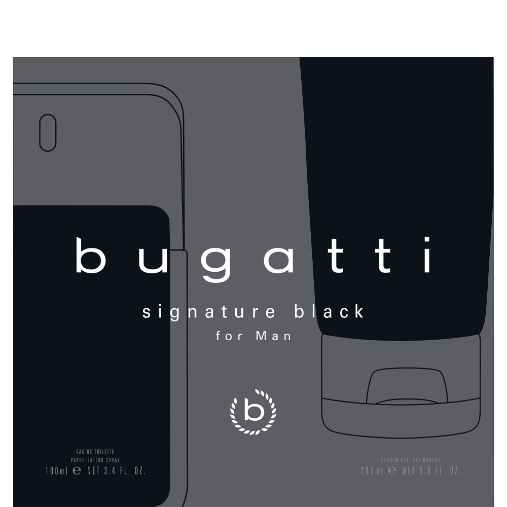 Bild: Bugatti Signature Man Black Geschenkset Eau de Toilette 100 ml + Duschgel 200 ml 