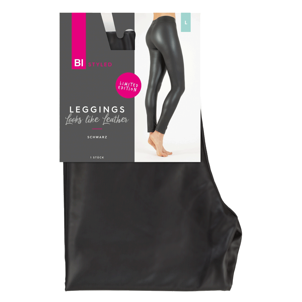 Bild: BI STYLED Leggings in Lederoptik Schwarz