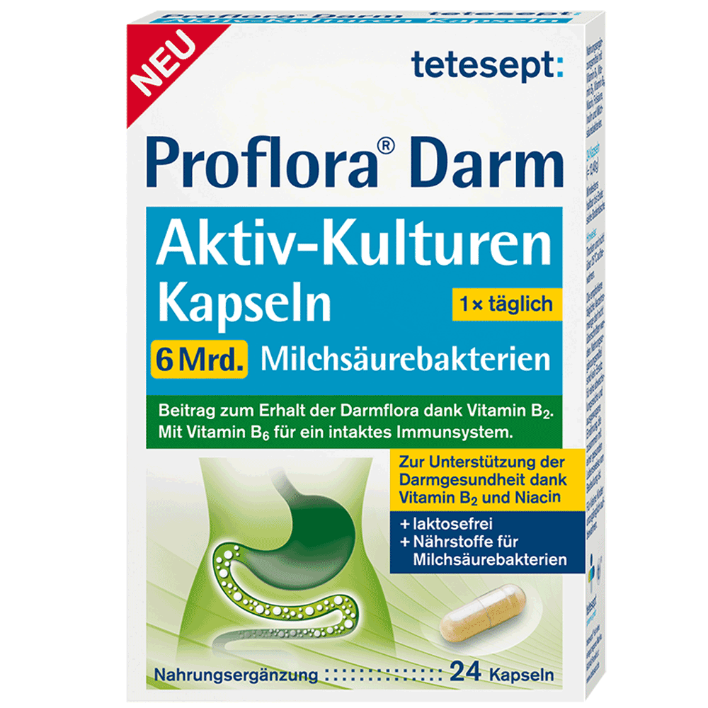 Bild: tetesept: Proflora Darm Aktiv-Kulturen Kapseln 