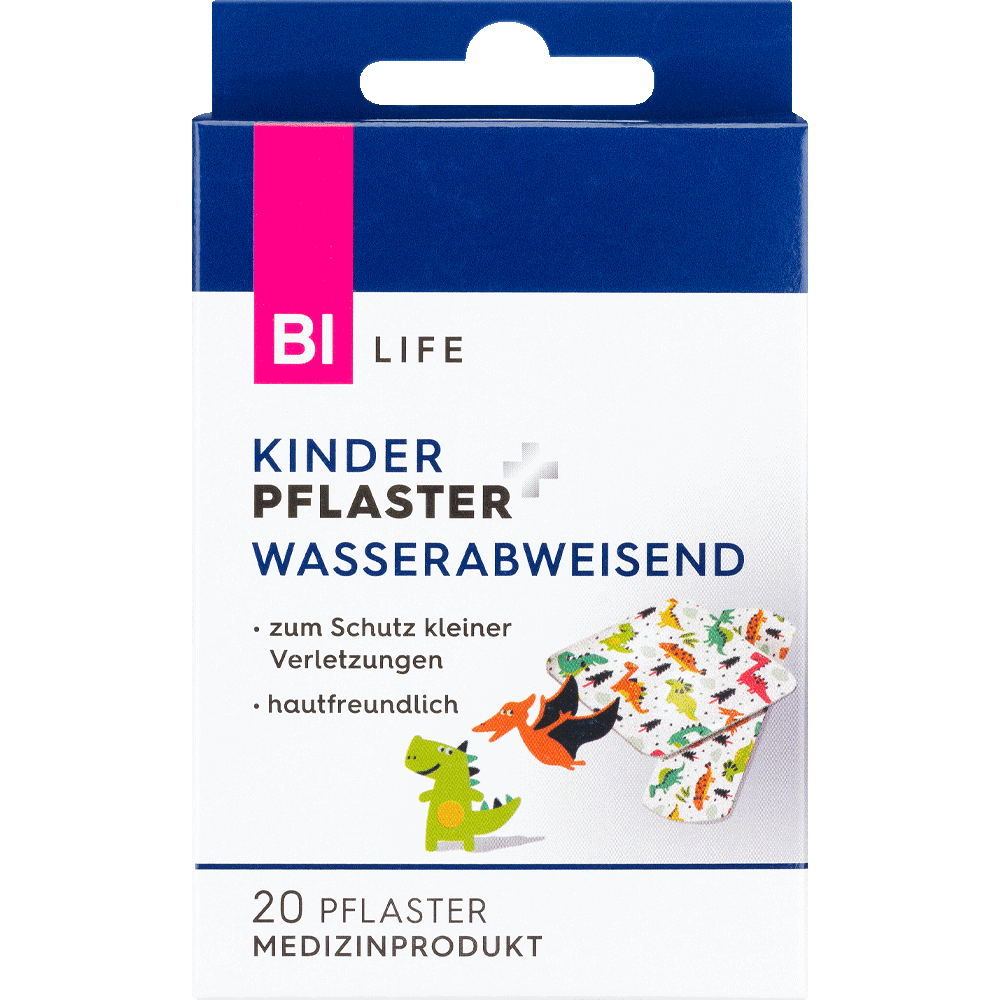 Bild: BI LIFE Kinderpflaster Wasserabweisend Dino 