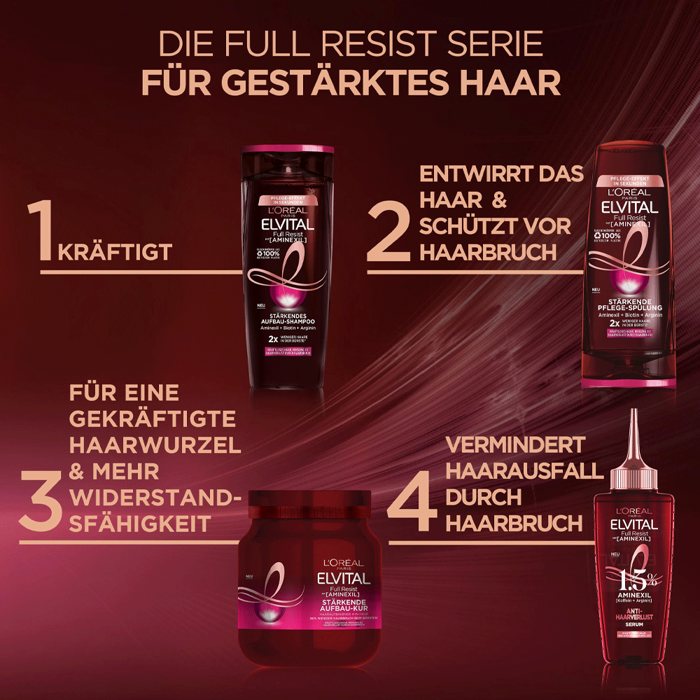 Bild: L'ORÉAL PARIS ELVITAL Full Resist Haarserum Anti-Haarverlust 