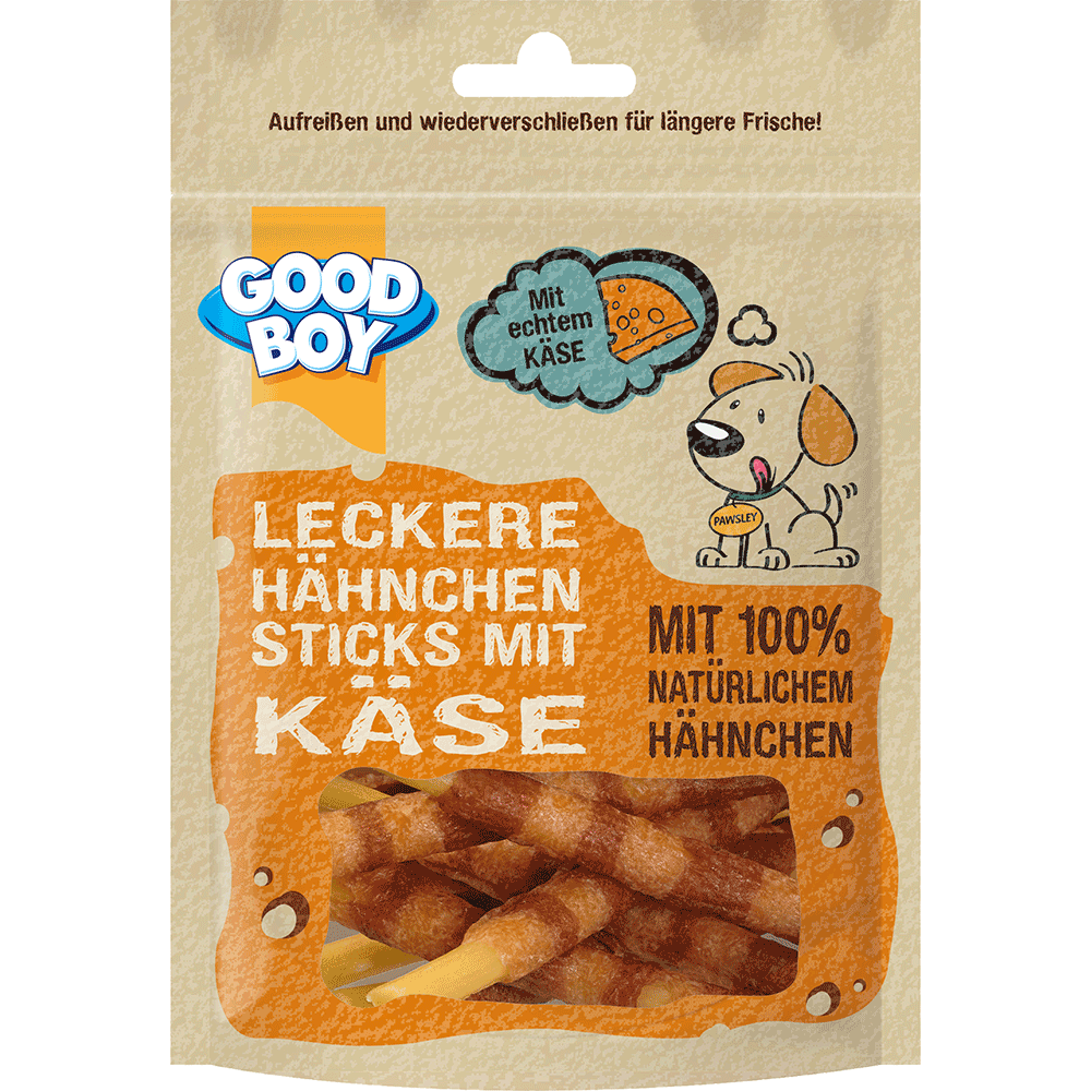 Bild: GOOD BOY Leckere Hähnchen Sticks mit Käse 