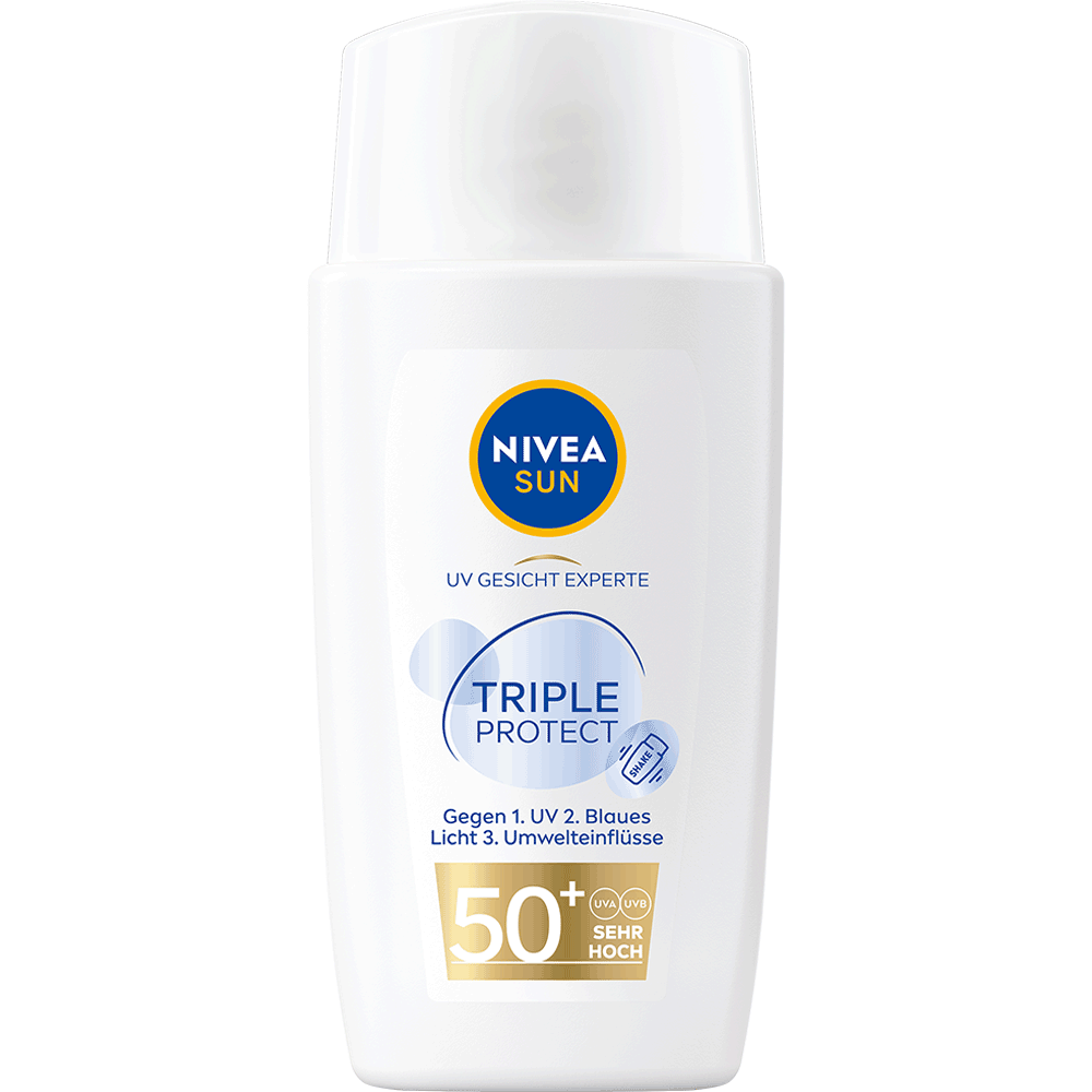 Bild: NIVEA Sun UV Gesicht Experte Triple Protect Ultraleichtes Fluid LSF 50+ 