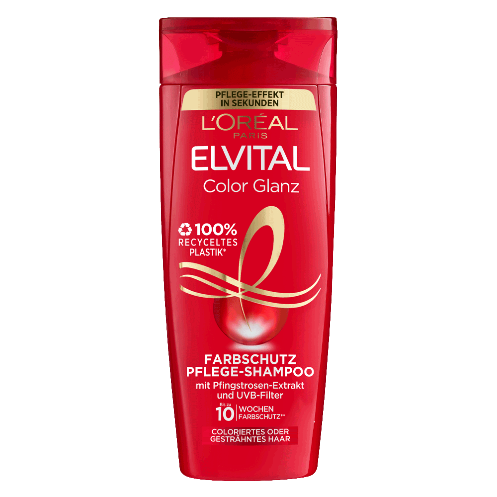 Bild: L'ORÉAL PARIS ELVITAL Color-Glanz Pflegeshampoo Farbschutz 