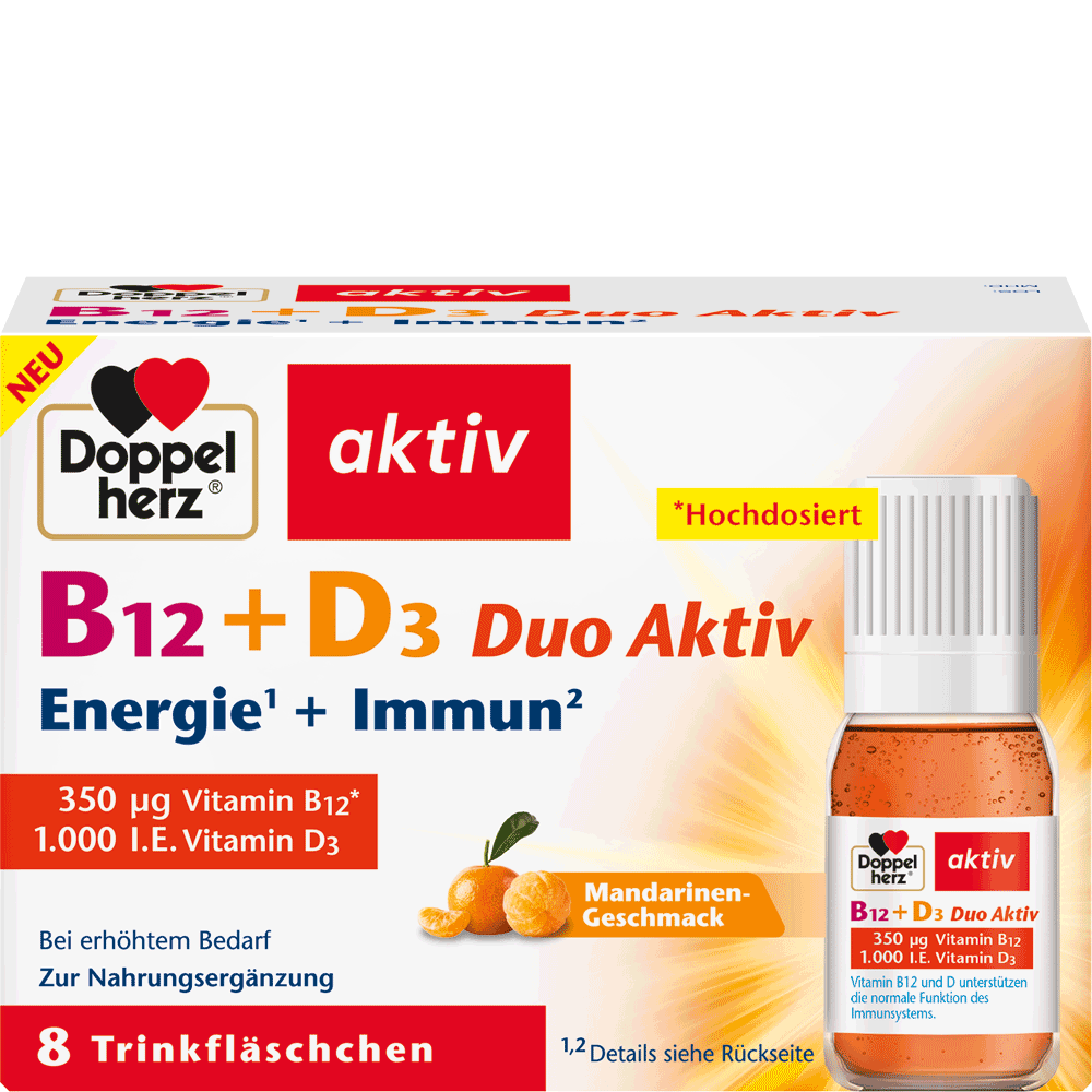 Bild: DOPPELHERZ B12 + D3 Duo Aktiv 