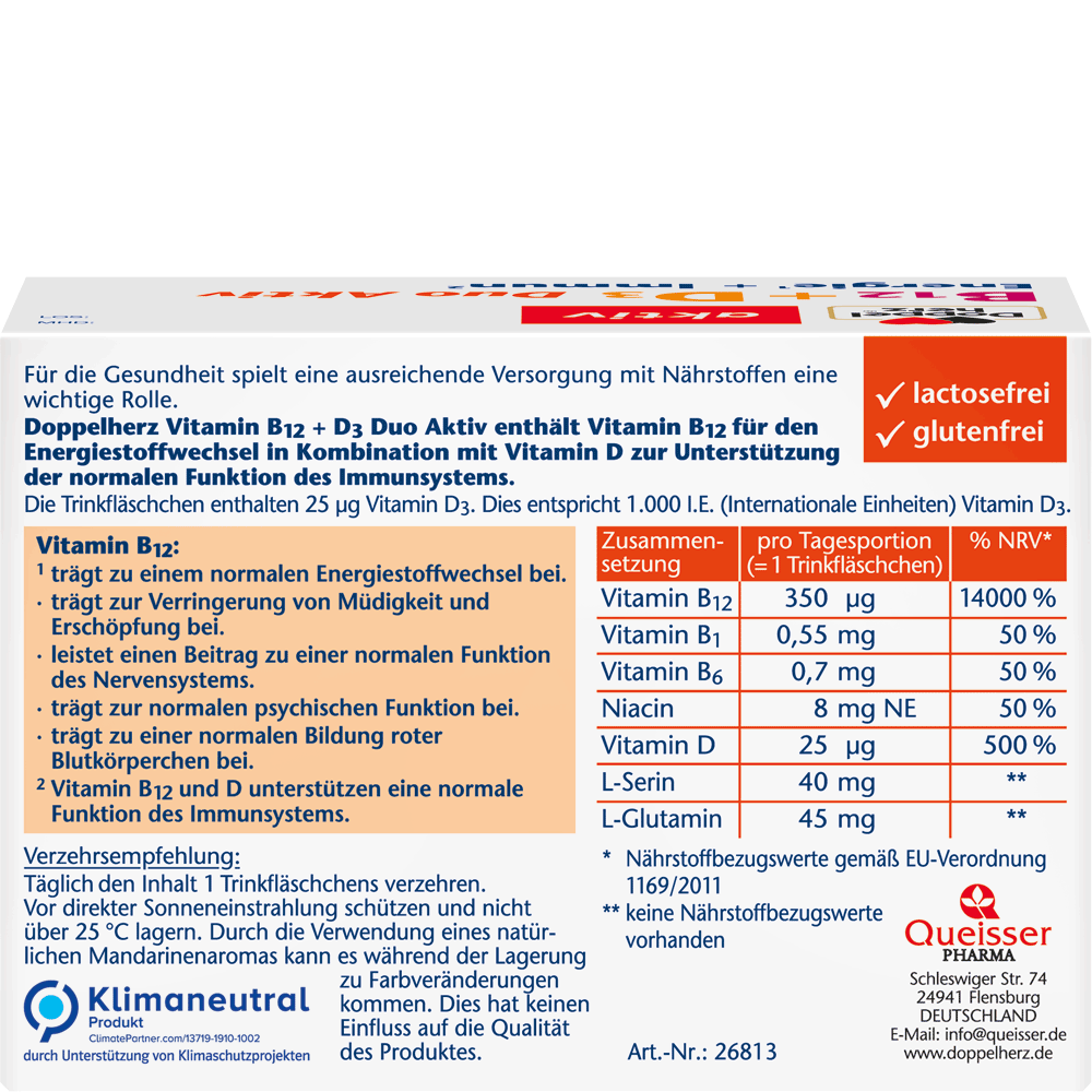 Bild: DOPPELHERZ B12 + D3 Duo Aktiv 