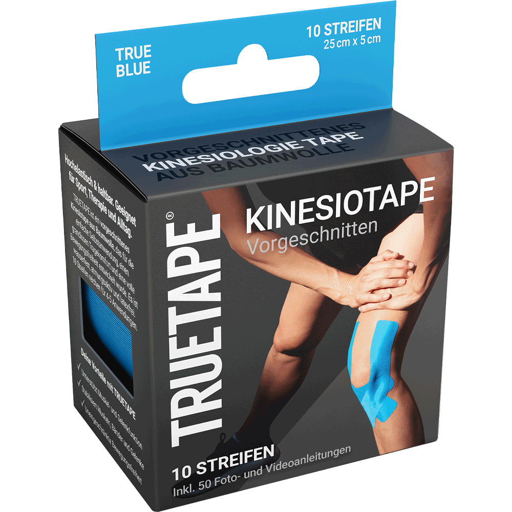 Bild: True Tape Kinesiotape Vorgeschnitten Blau 