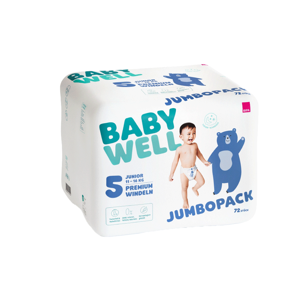 Bild: BABYWELL Premium Windeln Jumpopack Größe 5, 11-16 kg 