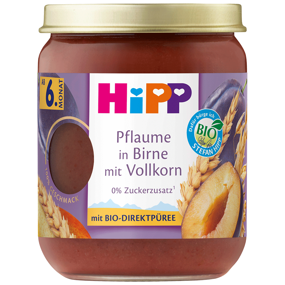 Bild: HiPP Pflaume in Birne mit Vollkorn 