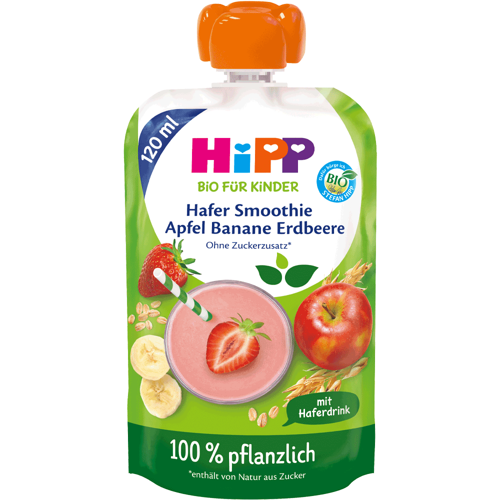 Bild: HiPP Hafer Smoothie Apfel Banane Erdbeere 