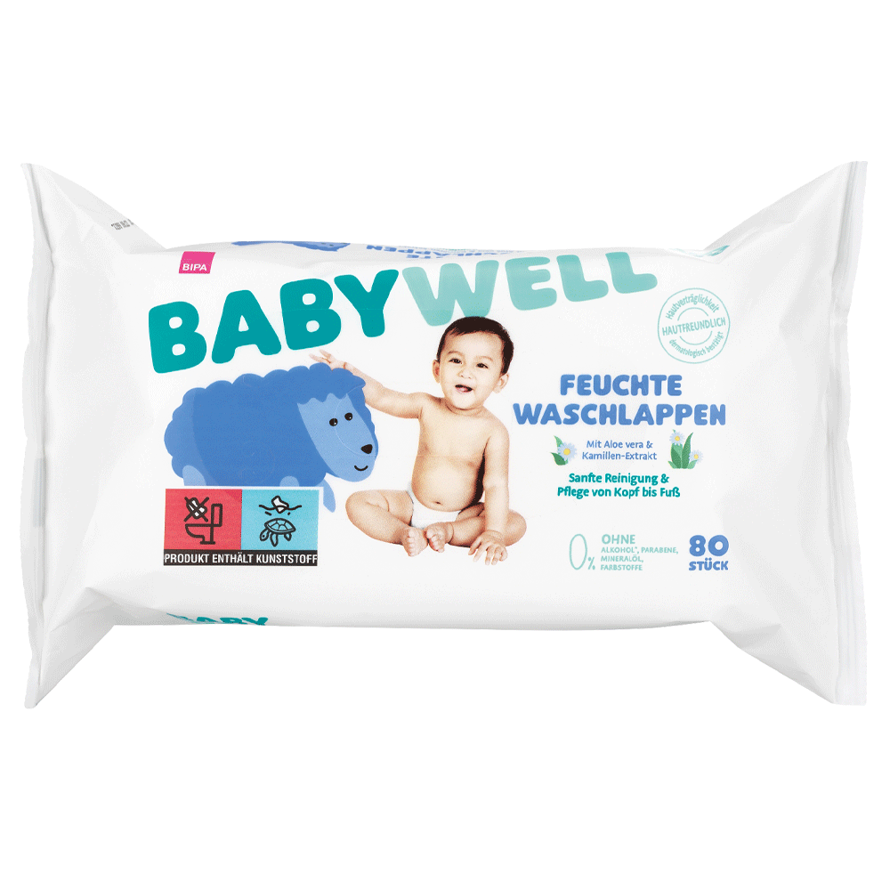 Bild: BABYWELL Feuchte Waschlappen 