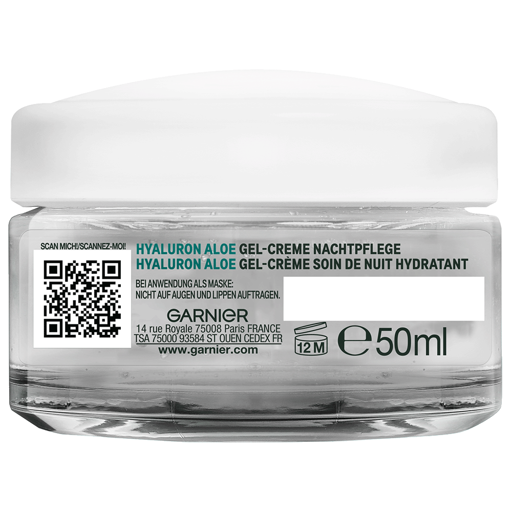 Bild: GARNIER SKIN ACTIVE Hyaluron Aloe Hydra Booster Gel-Creme Nacht 