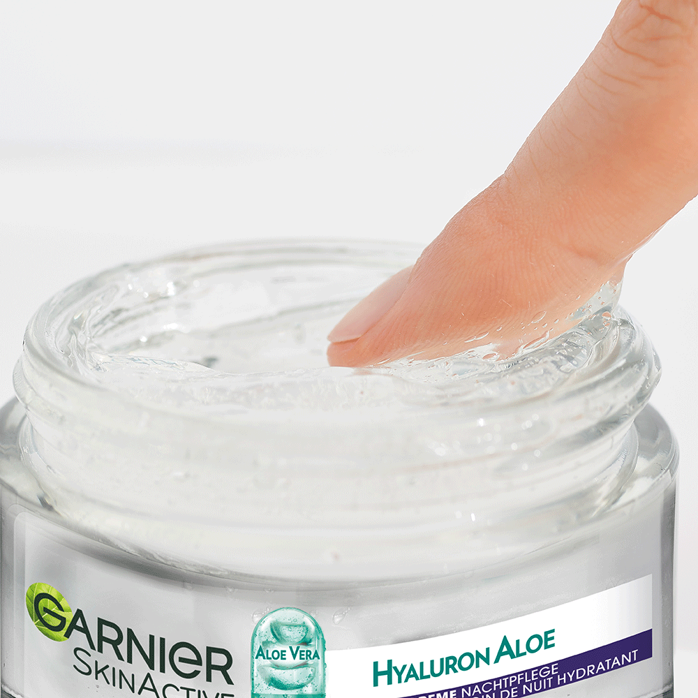 Bild: GARNIER SKIN ACTIVE Hyaluron Aloe Hydra Booster Gel-Creme Nacht 