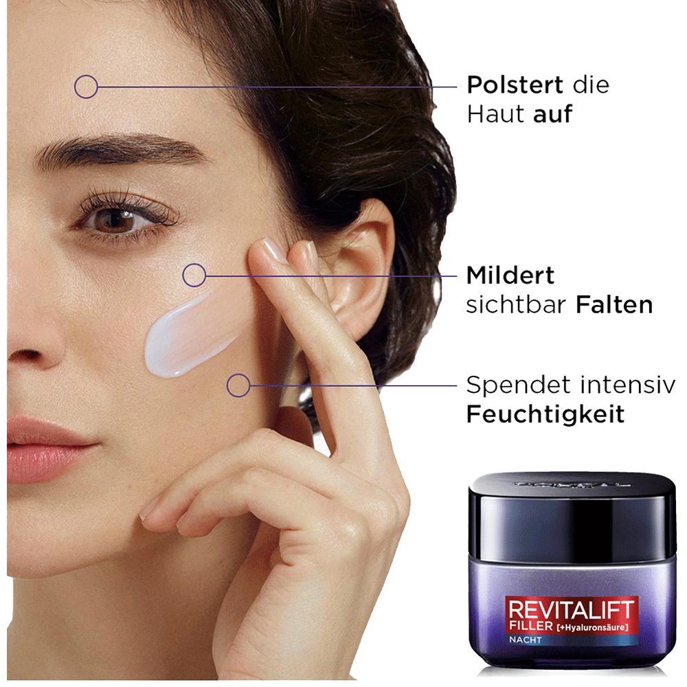 Bild: L'ORÉAL PARIS Revitalift Filler Tages- und Nachtcreme Pflegeset Hyaluronsäure 