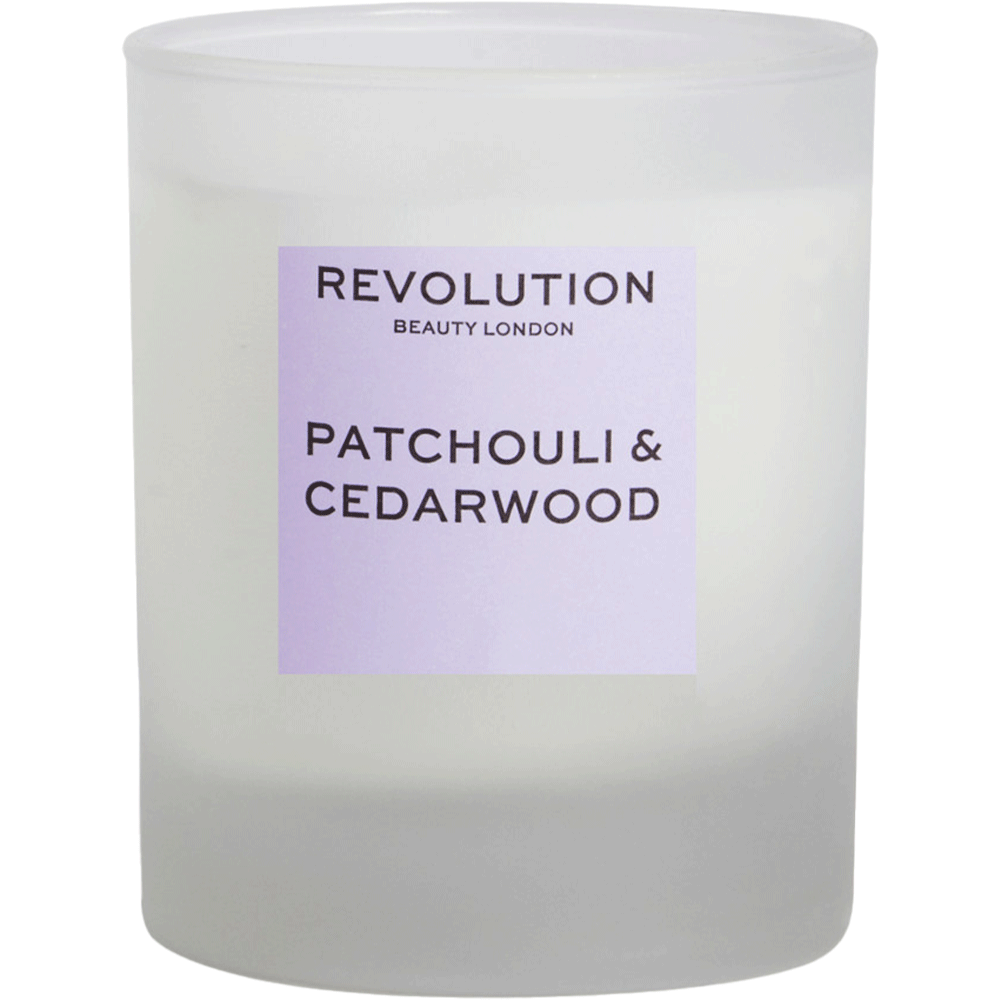 Bild: Revolution Duftkerze Patchouli & Cedarwood 