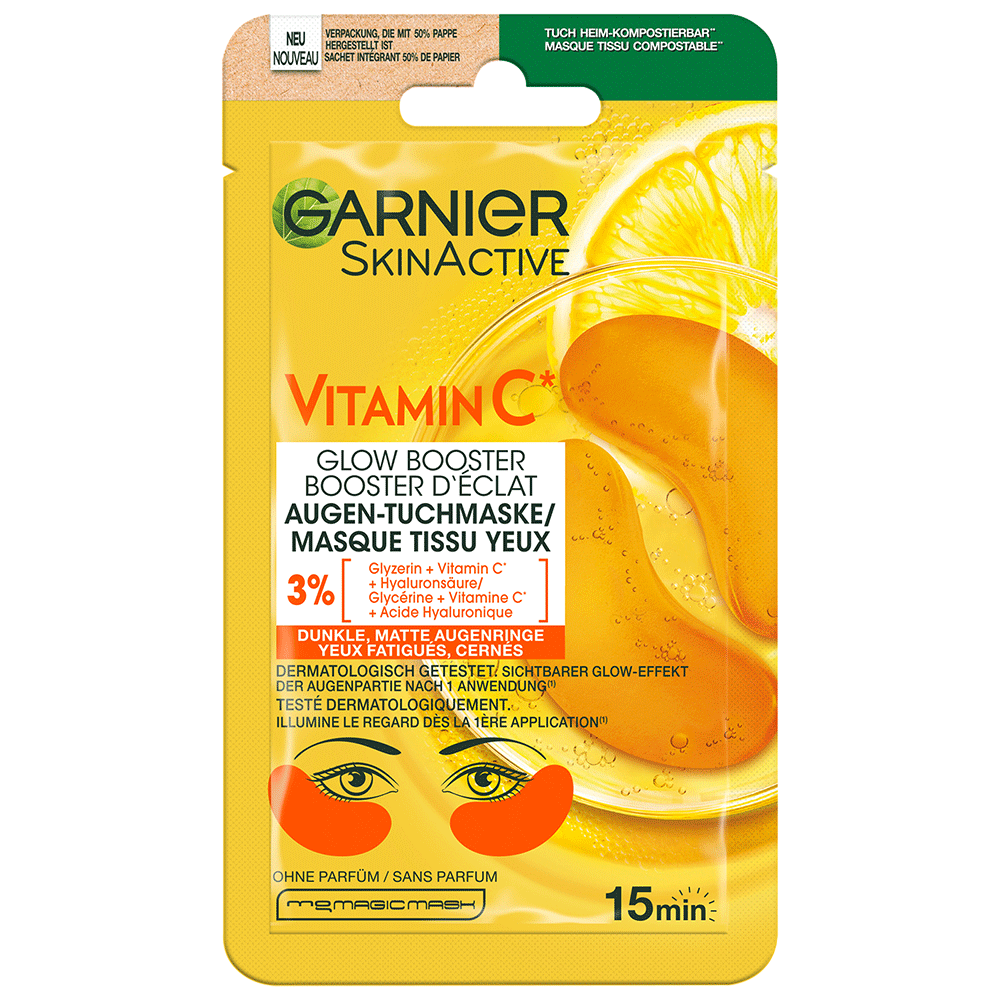 Bild: GARNIER SKIN ACTIVE Vitamin C Augen-Tuchmaske 