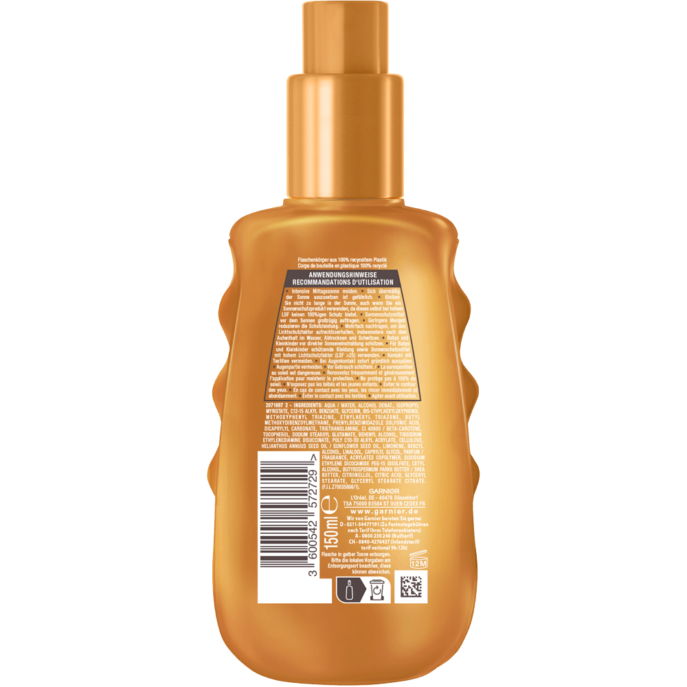 Bild: GARNIER AMBRE SOLAIRE Sonnenschutzspray LSF 50 