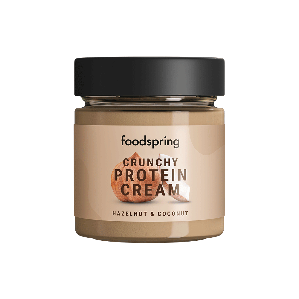 Bild: foodspring Crunchy Protein Cream Haselnuss und Kokosnuss 