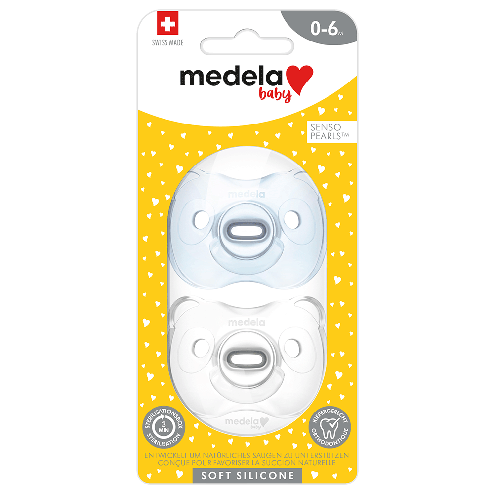 Bild: Medela Soft Silikon Schnuller 0-6M blau 