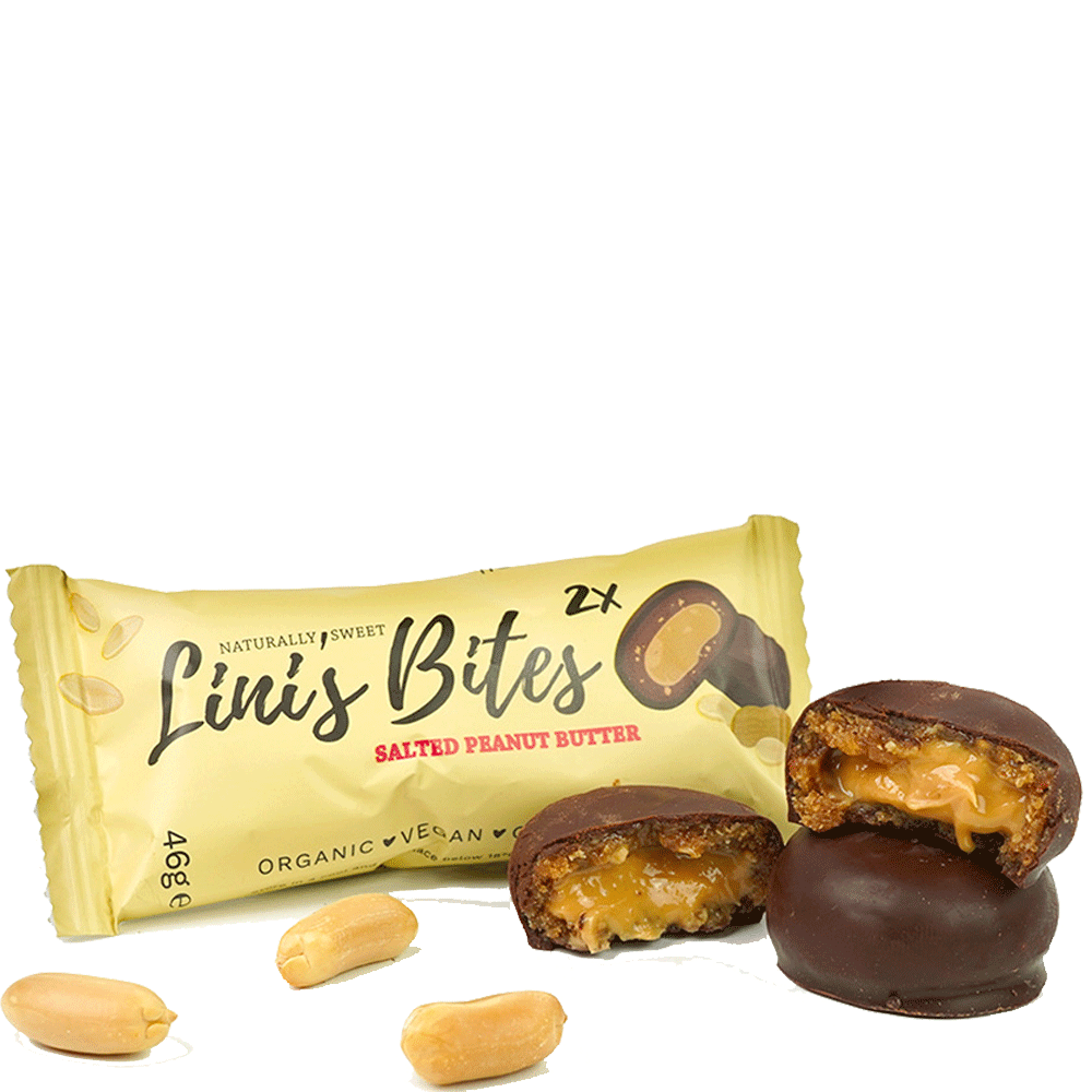 Bild: Linis Bites Pralinis Salted Peanut Butter 