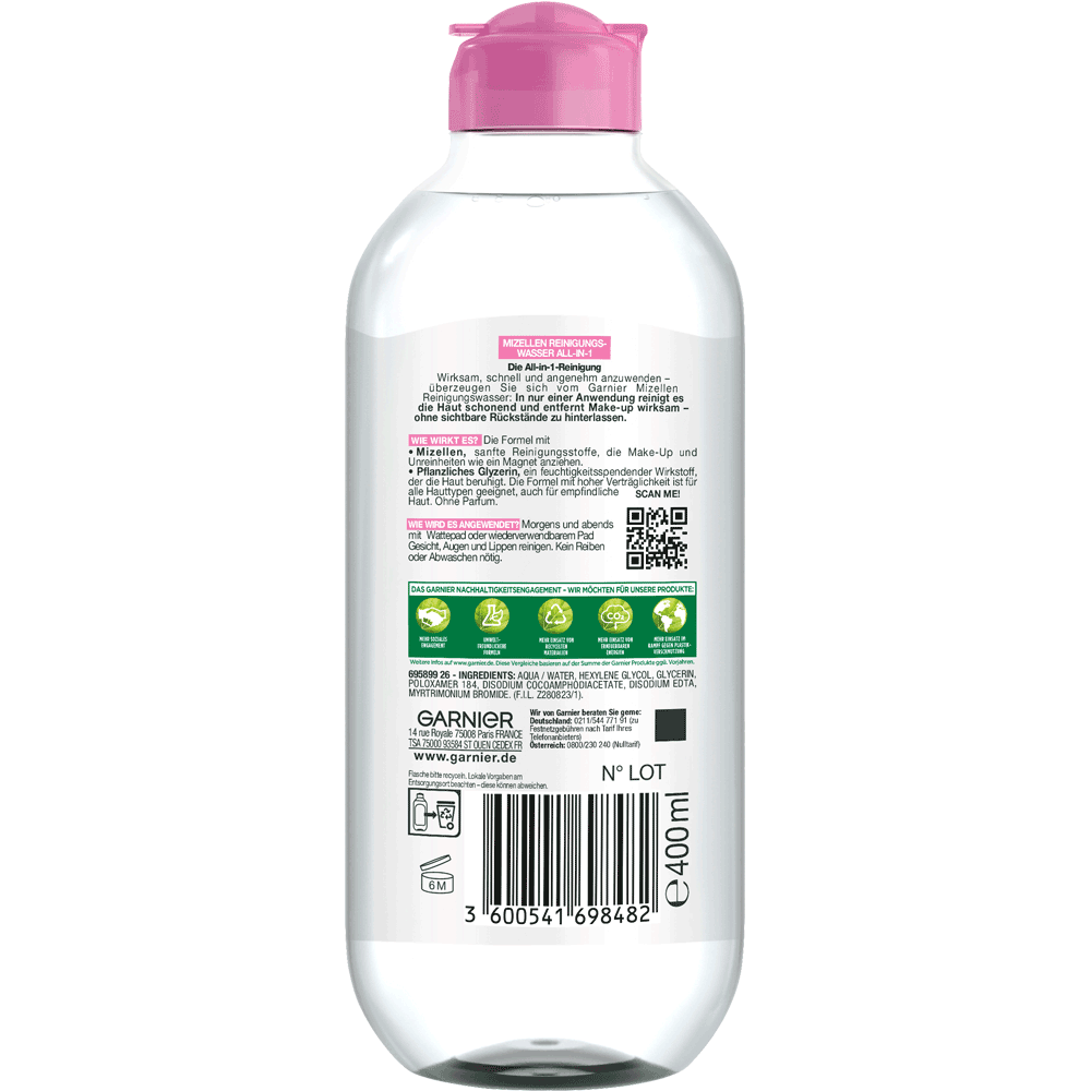 Bild: GARNIER SKIN ACTIVE Mizellen Reinigungswasser All-in-1 