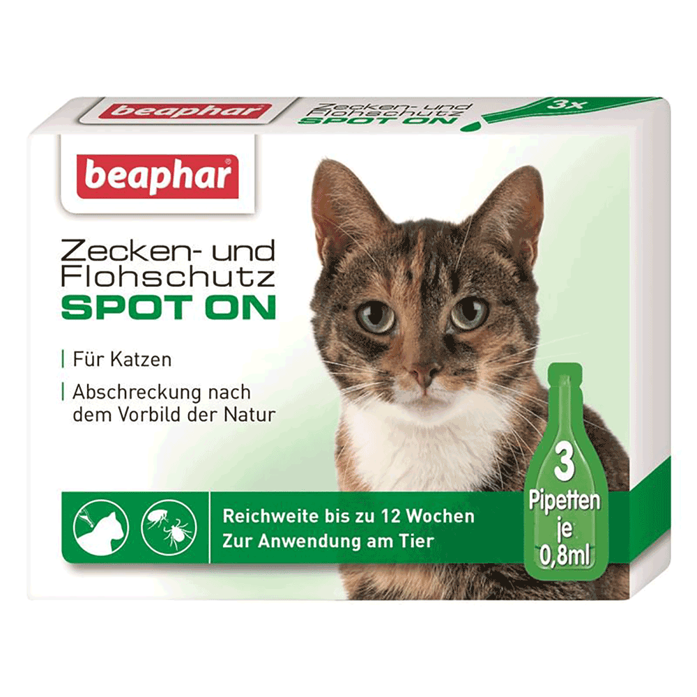 Bild: beaphar Zecken- & Flohschutz SPOT ON für Katzen 