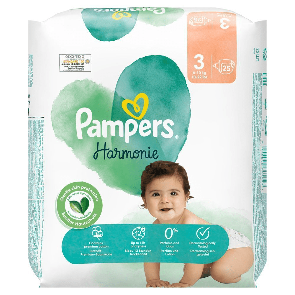 Bild: Pampers Harmonie Größe 3, 6kg - 10kg 