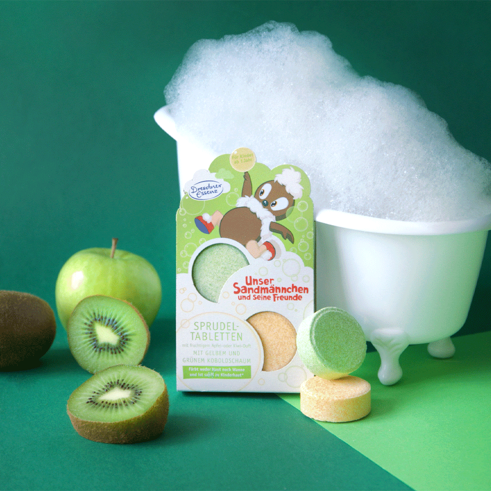 Bild: Dresdner Essenz Sprudeltabletten Apfel Kiwi 