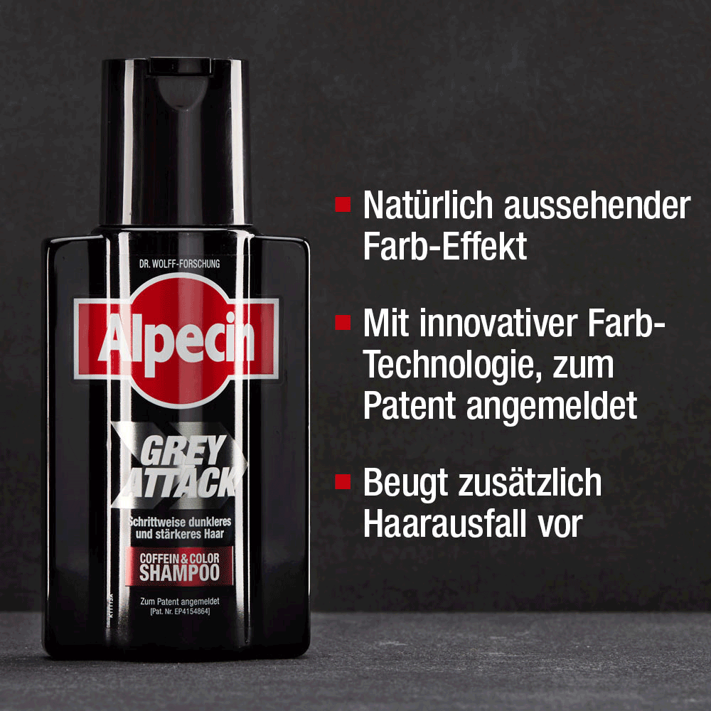 Bild: Alpecin Grey Attack Coffein & Color Shampoo 