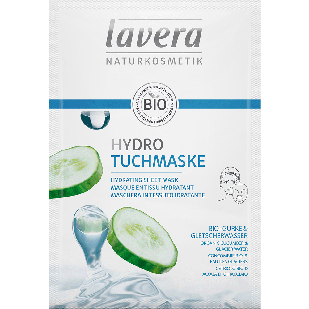 Bild: lavera Hydro Tuchmaske Gurke & Gletscherwasser 