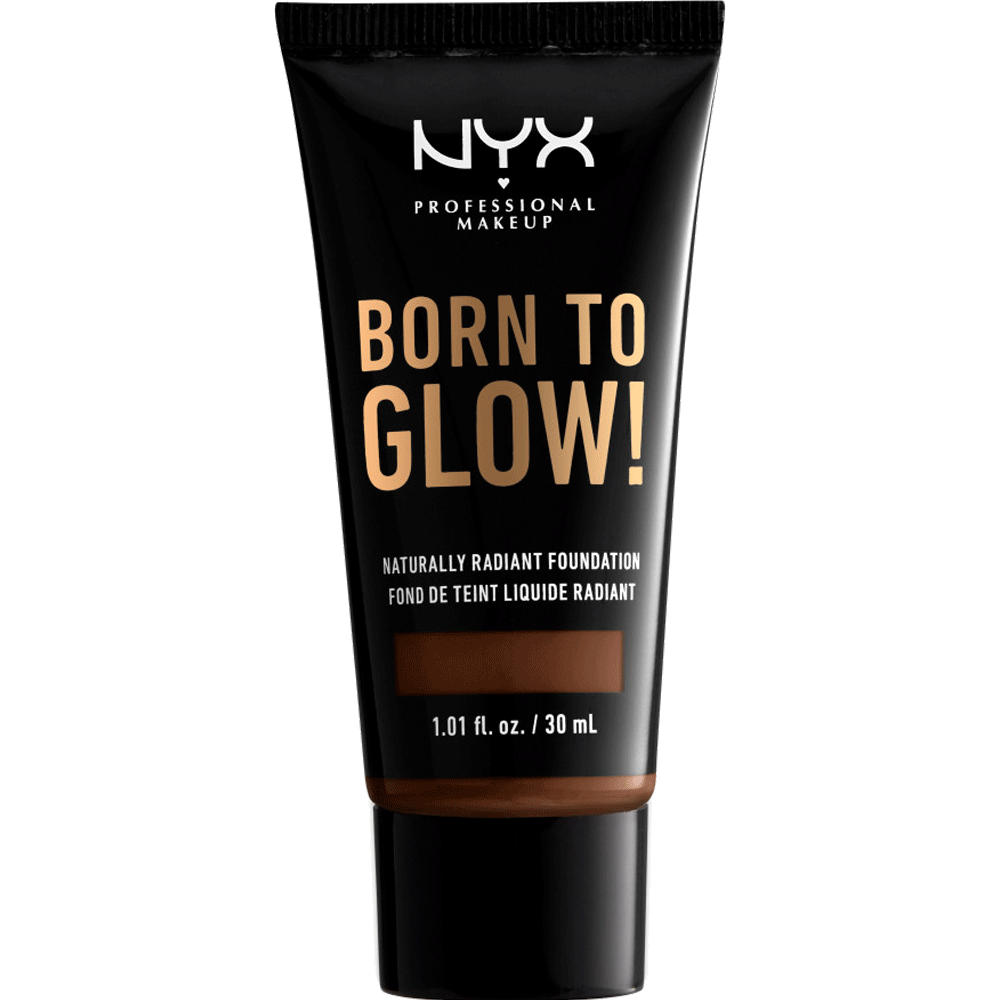 Bild: NYX Professional Make-up Born To Glow Naturally Radiant Foundation deep walnut