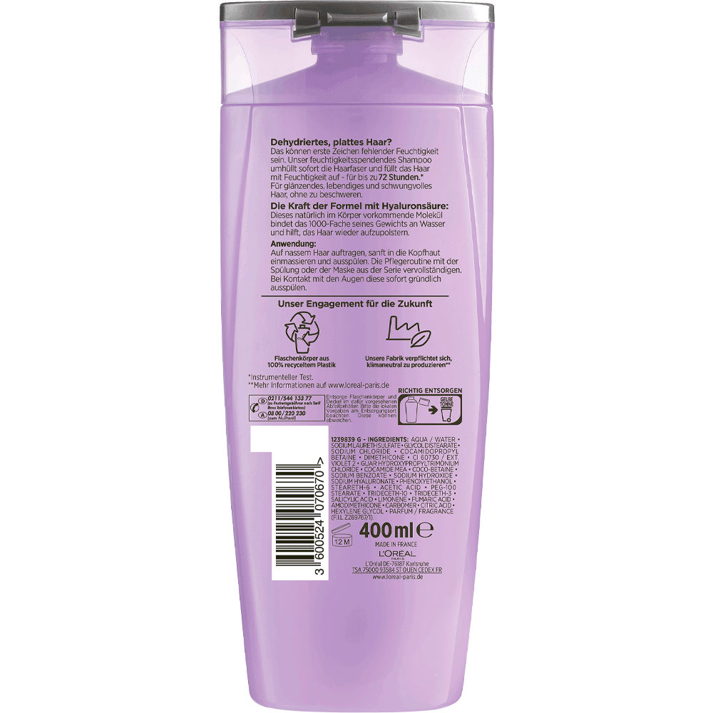 Bild: L'ORÉAL PARIS ELVITAL Hydra [Hyaluronic] Shampoo 