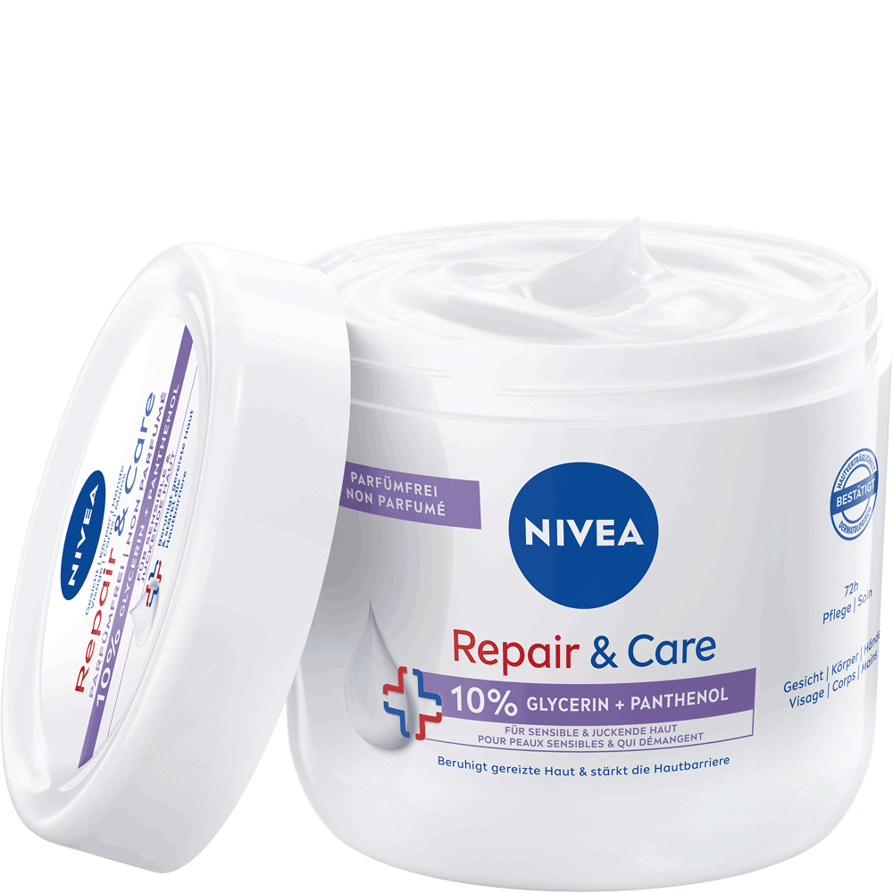 Bild: NIVEA Repair & Care Creme 10% Glycerin + Panthenol 