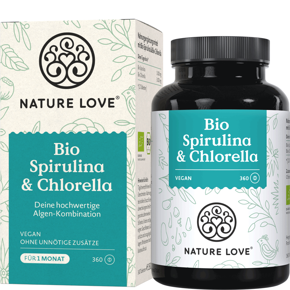 Bild: NATURE LOVE Bio Spirulina & Chlorella 