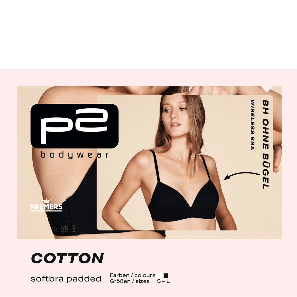 Bild: p2 Cotton Softbra schwarz