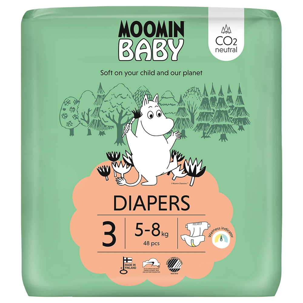 Bild: Moomin Baby Windeln Größe 3, 5kg - 8kg 