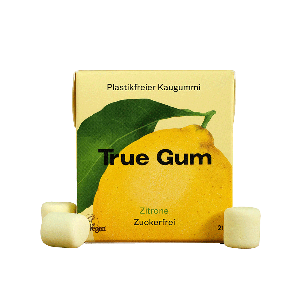 Bild: True Gum Kaugummi Zitrone 