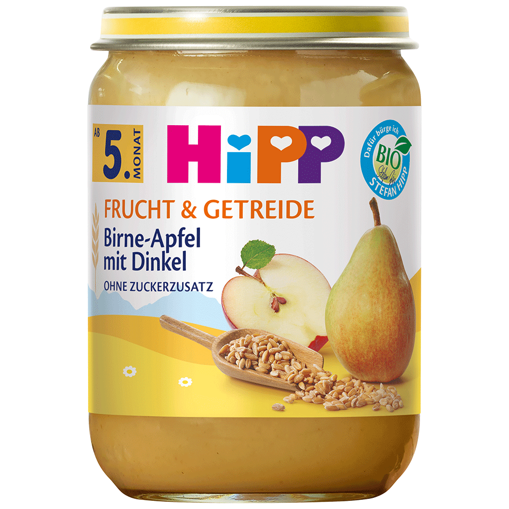 Bild: HiPP Birne in Apfel mit Dinkel 