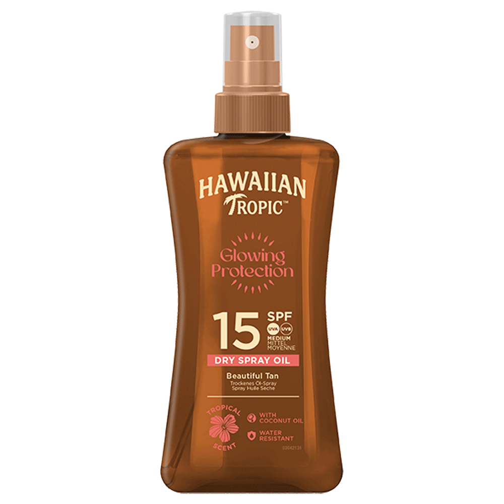 Bild: Hawaiian Tropic Glowing Protection Dry Spray Oil LSF 15 