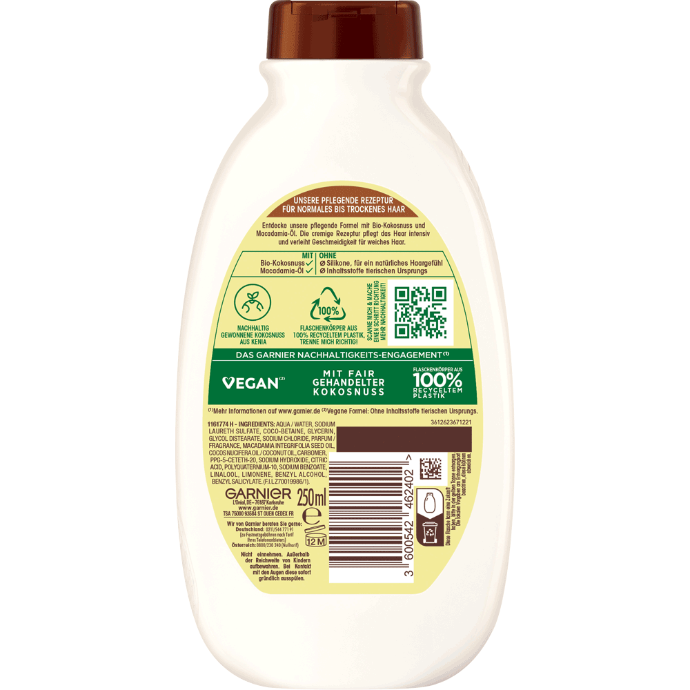 Bild: GARNIER Wahre Schätze Shampoo Kokosmilch & Macadamia 