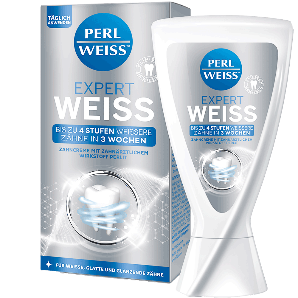 Bild: PERLWEISS Expert Weiss Zahncreme 